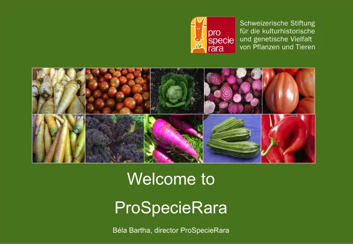welcome to prospecierara