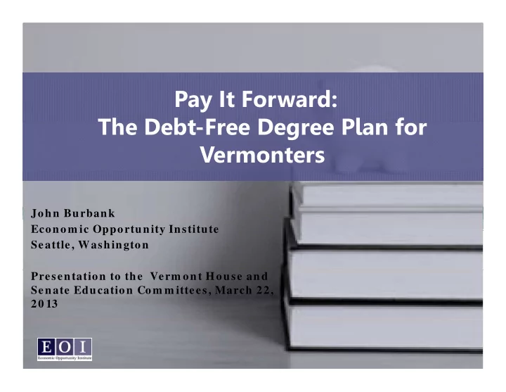 pay it forward th d bt f the debt free degree plan for d