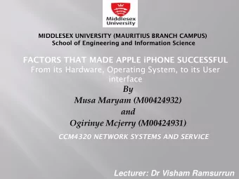 Musa Maryam (M00424932)  and  Ogirinye Mcjerry (M00424931)  CCM4320 NETWORK SYSTEMS AND SERVICE