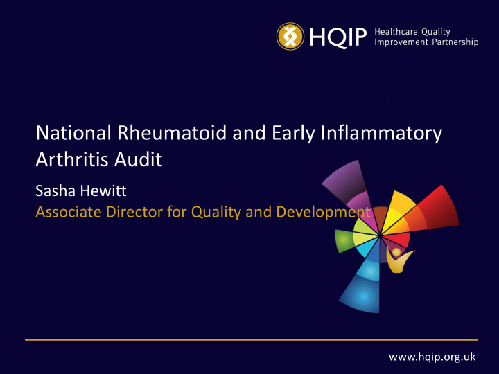 national rheumatoid and early inflammatory arthritis audit