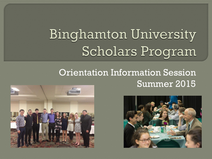 orientation information session