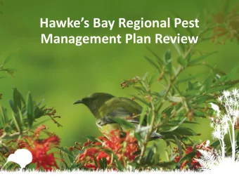 Hawkes Bay Regional Pest  Management Plan Review  Regional Pest Management Plan Review