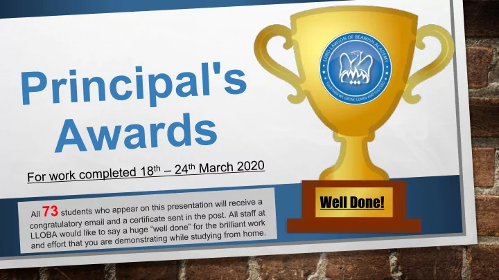 well done year 7