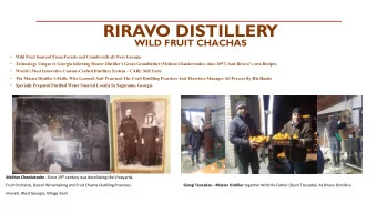 RIRAVO DISTILLERY  WILD FRUIT CHACHAS    Wild Fruit Sourced From Forests and Countryside all