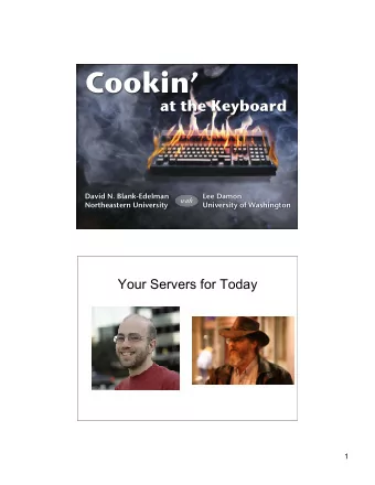 Amuse-bouche  Previous Talks  2001  2002  2003  2005  2006  2004  2  3  4  5  Your Experience