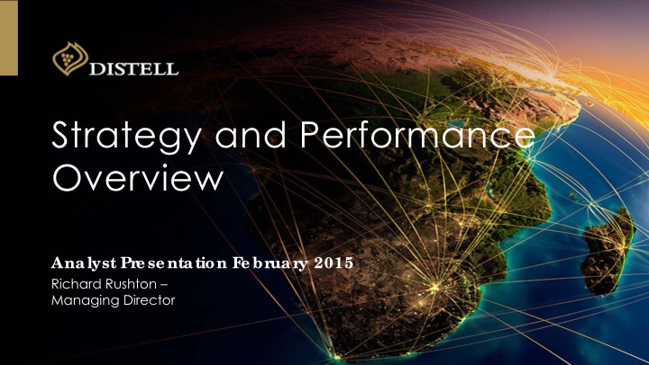 strategy and performance overview