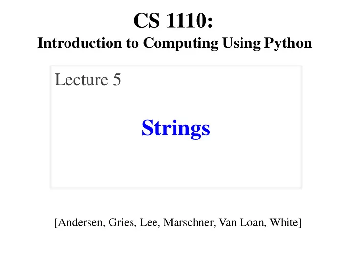 strings