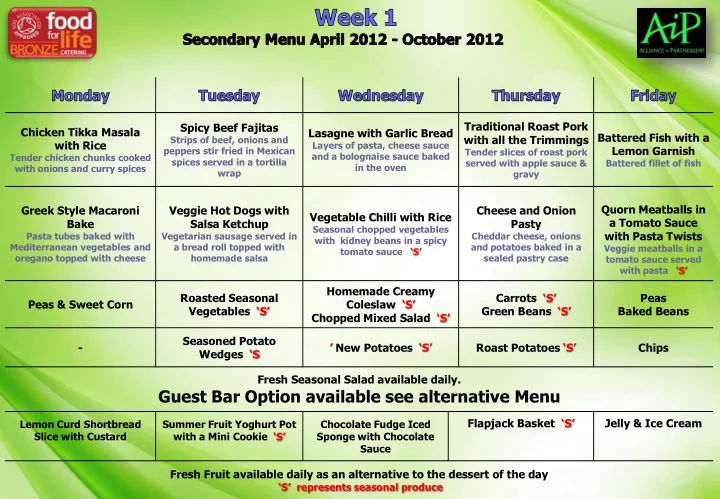 guest bar option available see alternative menu