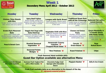 Guest Bar Option available see alternative Menu Flapjack Basket S  Jelly &amp; Ice Cream
