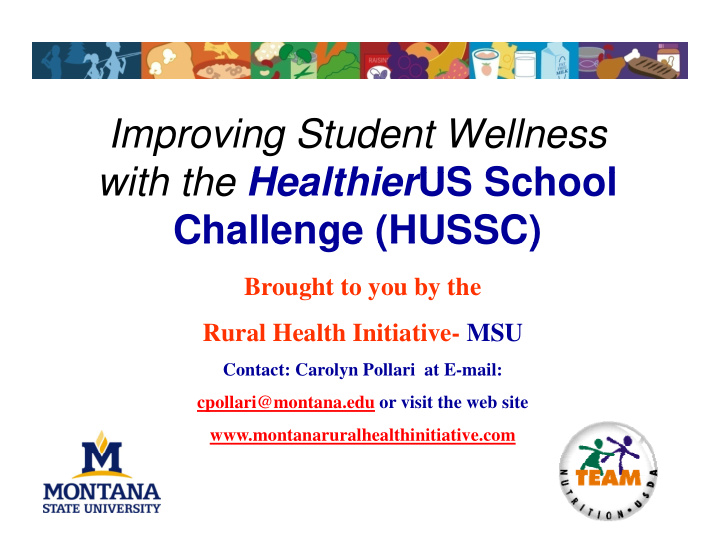 improving student wellness with the healthier us school