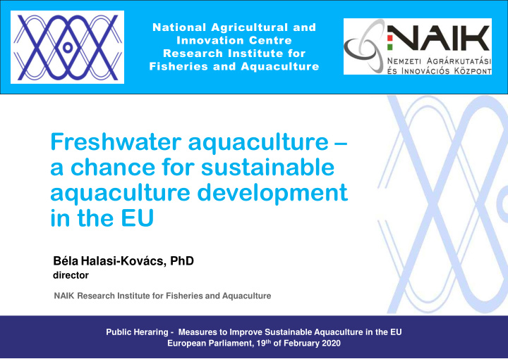 freshwater aquaculture a chance for sustainable