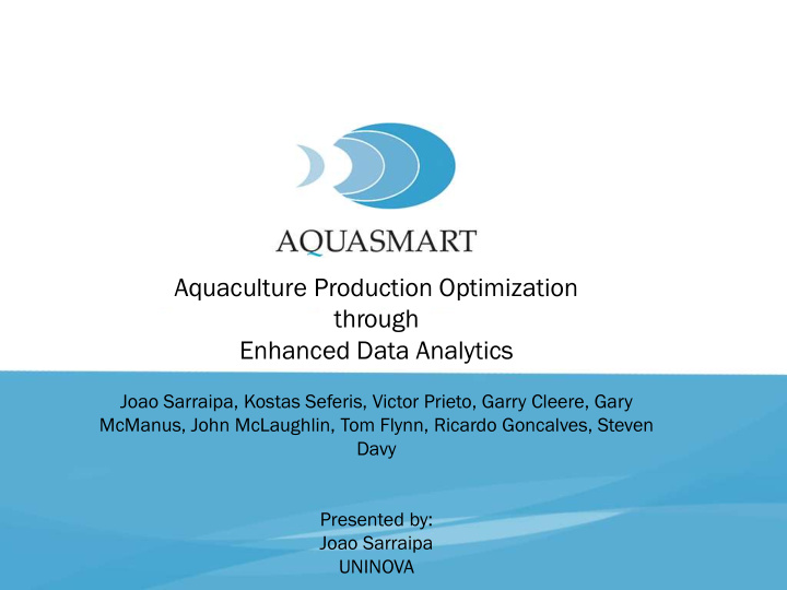aquaculture production optimization through enhanced data
