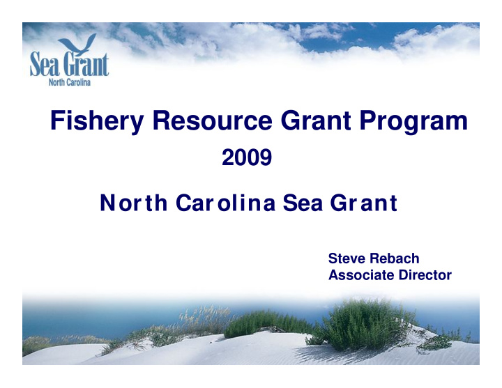 fishery resource grant program