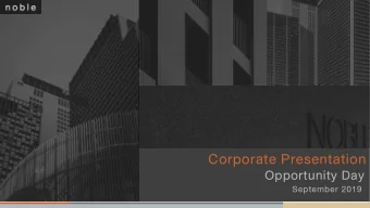 Corporate Presentation  Opportunity Day  September 2019  Disclaimer The information