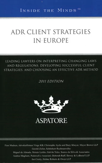 g 2OI I EDITION  ASPATORE Fitn Nladscn. ,\clvokatlrntalr ingc Kll: Christophc r,cl. and