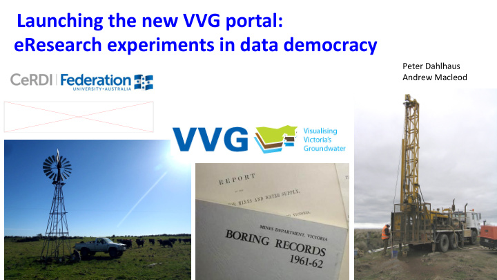 launching the new vvg portal eresearch experiments in