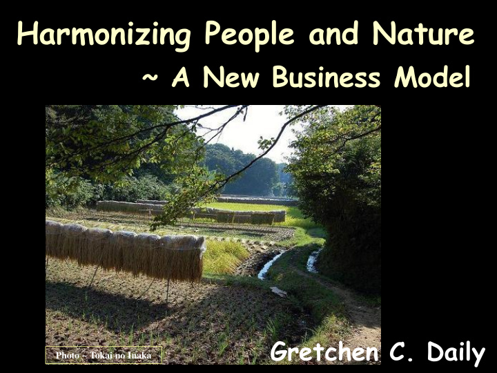 harmonizing people and nature