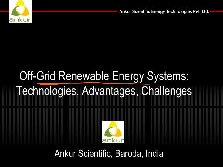 ankur scientific baroda india ankur scientific energy