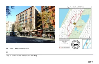 4/27/17  A G Kitchen 269 Columbus Avenue  Existing Conditions  LPC 2  Mary B Dierickx Historic