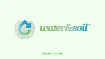 Budapest Water Summit 2019  The WATER RETAINER  KEEPING THE SOILS MOIST FOR LONGER  ADAPTATION TO