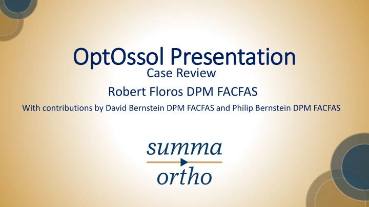 optossol presentation
