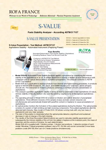 ROFA FRANCE  i  e  l  a  m  u  e  Q  n  ISO 9001  ISO 9001  t  d yzer s  Wel  elcom  ome  e to  o