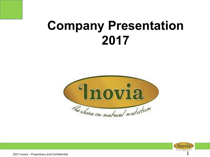 company presentation 2017