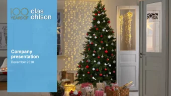 Company  presentation  December 2018  Lotta Lyr  Pr Christiansen  President and CEO  CFO