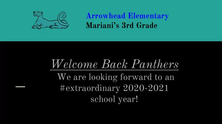 welcome back panthers
