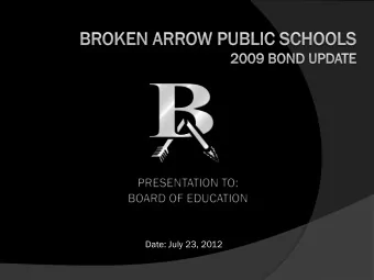 Date: July 23, 2012  Arrowhead Elementary  06/2012  Arrowhead Elementary  07/2012  Leisure Park