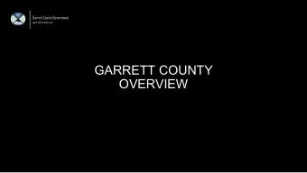 GARRETT COUNTY  OVERVIEW  Garrett County Government  REVENUE AND EXPENSES  FY 2019 BUDGET
