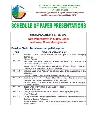 SES  ESSIO  SION A1 (Room 1  oom 1 - Mol  olave  ave)  New  ew Per  Perspectives  spectives in  in