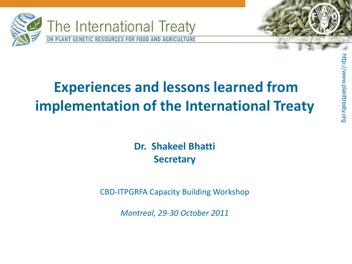 implementation of the international treaty