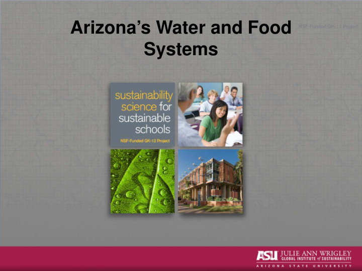 arizona s water and food systems water in az
