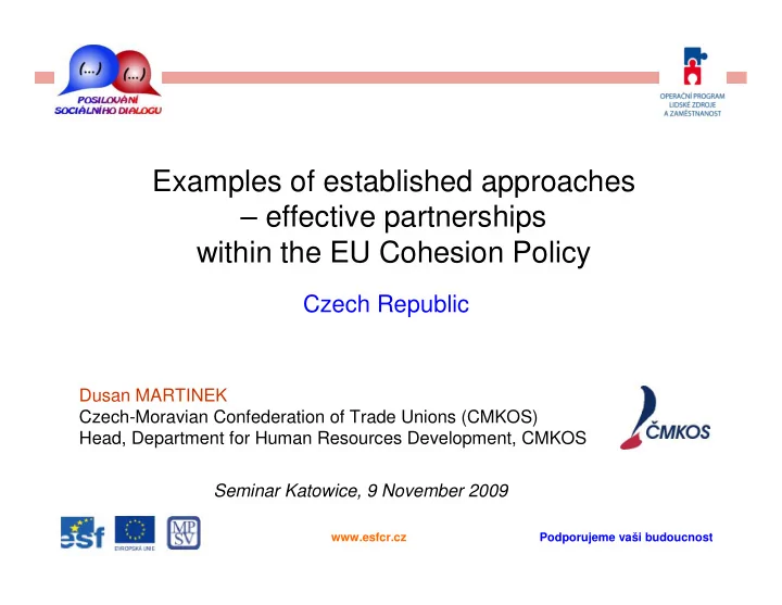 examples of established approaches effective partnerships