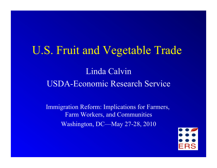 u s fruit and vegetable trade