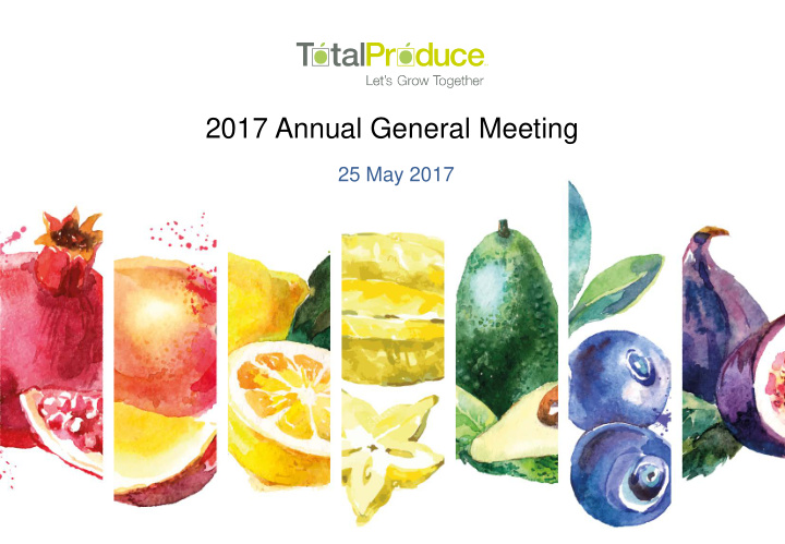 2017 annual general meeting 25 may 2017 2017 annual