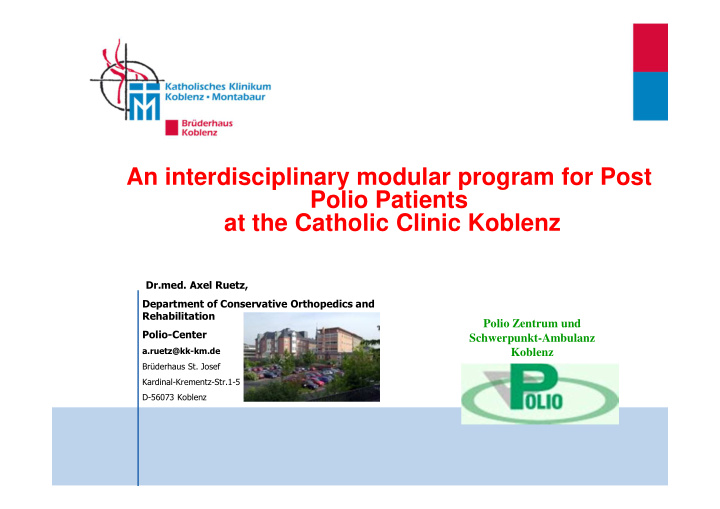 an interdisciplinary modular program for post polio