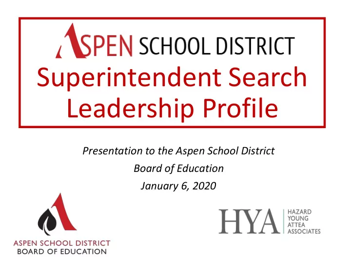 superintendent search