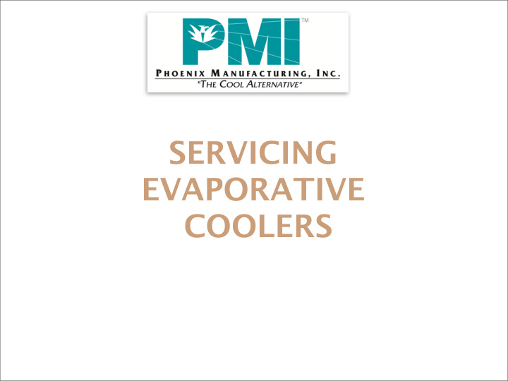 servicing evaporative coolers sleeve bearing