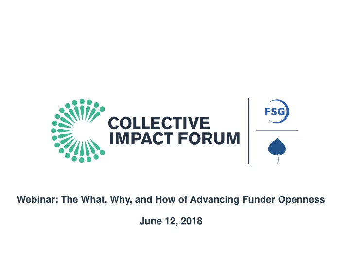 june 12 2018 an initiative of fsg and aspen institute
