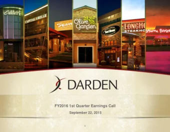 FY2016 1st Quarter Earnings Call  September 22, 2015  0  Disclaimer  IMPORTANT NOTICE  The