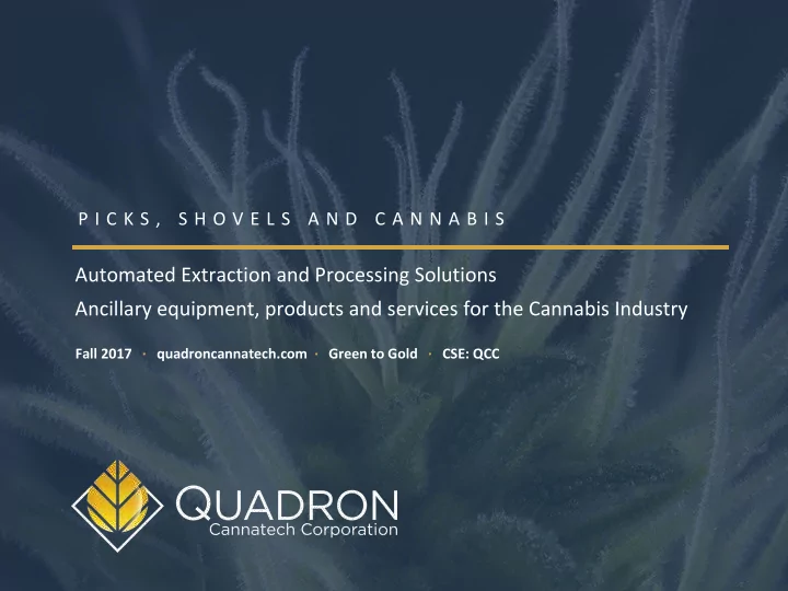 automated extraction and processing solutions ancillary