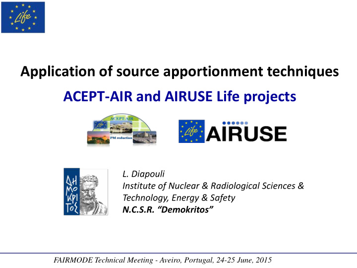 application of source apportionment techniques acept air
