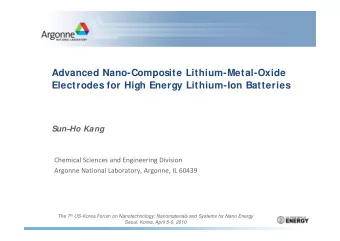 Advanced Nano-Composite Lithium-Metal-Oxide  Electrodes for High Energy Lithium-Ion Batteries
