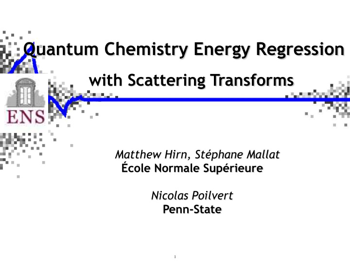 quantum chemistry regression