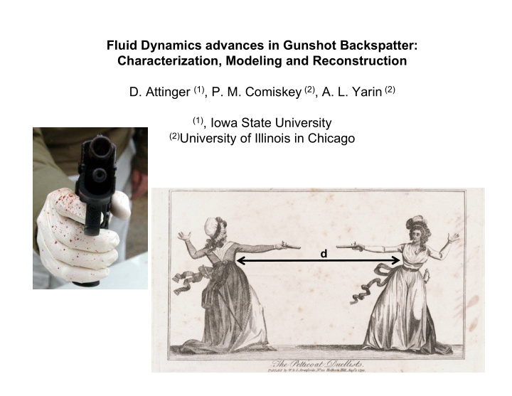 fluid dynamics advances in gunshot backspatter