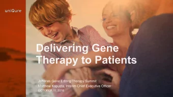 Matthew Kapusta, Interim Chief Executive Officer  OCTOBER 11, 2016  This presentation contains