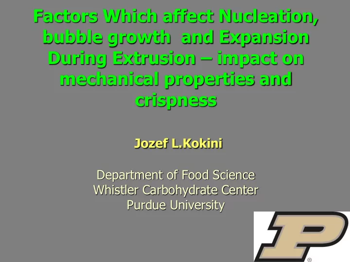 factors which affect nucleation bubble growth and