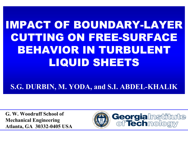 impact of boundary layer impact of boundary layer cutting